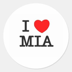 Pegatina Redonda Amo Mia