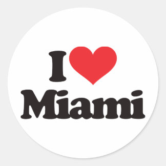Pegatina Redonda Amo Miami