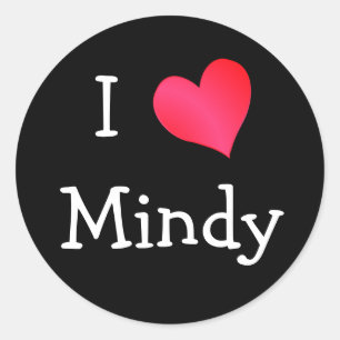 Pegatina Redonda Amo Mindy