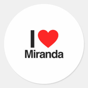 Pegatina Redonda amo miranda