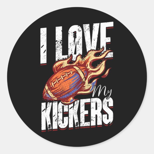 Pegatina Redonda Amo mis Kickers - Fantasía (Anverso)
