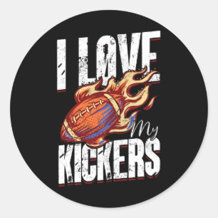 Pegatina Redonda Amo mis Kickers - Fantasía