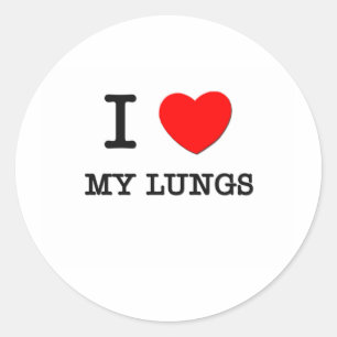 Pegatina Redonda Amo mis pulmones