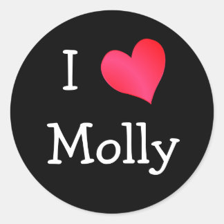 Pegatina Redonda Amo Molly