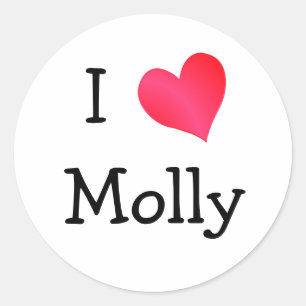 Pegatina Redonda Amo Molly
