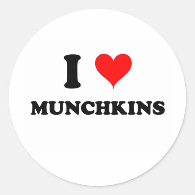 Pegatina Redonda Amo Munchkins (Anverso)