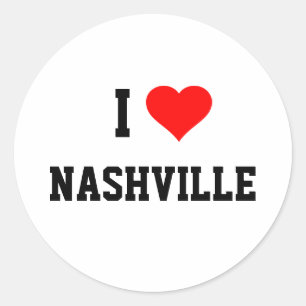 Pegatina Redonda Amo Nashville