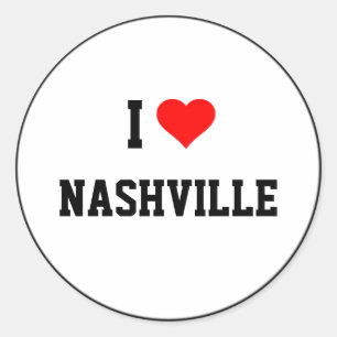Pegatina Redonda Amo Nashville