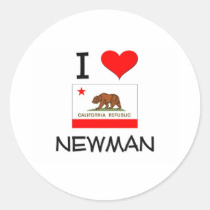 Pegatina Redonda Amo NEWMAN California
