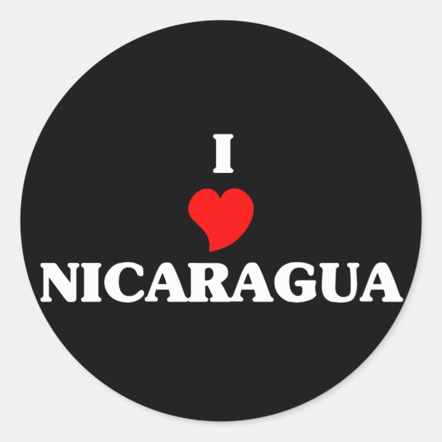 Pegatina Redonda Amo Nicaragua (Anverso)