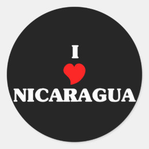 Pegatina Redonda Amo Nicaragua