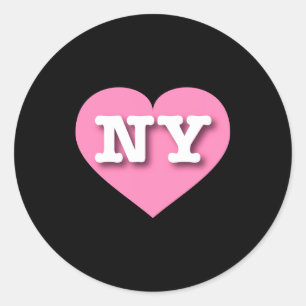 Pegatina Redonda Amo Nueva York Ny Nk Corazón _1