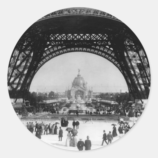 Pegatina Redonda Amo París (Anverso)