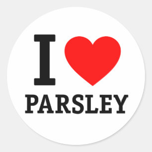 Pegatina Redonda Amo Parsley
