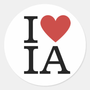 Pegatina Redonda ❤️ Amo PERSONALIZADO de Personal de Auditoría Inte