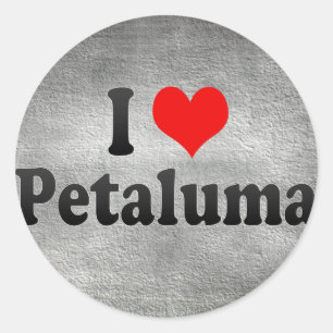 Pegatina Redonda Amo Petaluma, Estados Unidos