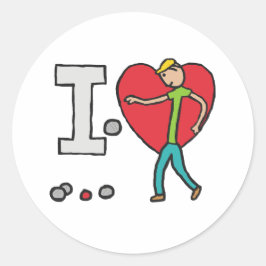 Pegatina Redonda Amo Petanque