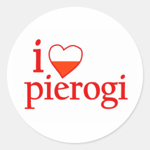 Pegatina Redonda Amo Pierogi