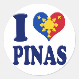 Pegatina Redonda Amo Pinas
