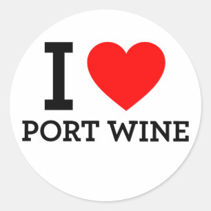 Pegatina Redonda Amo Port Wine