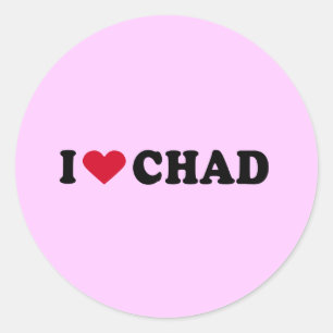 PEGATINA REDONDA AMO REPÚBLICA EO TCHAD