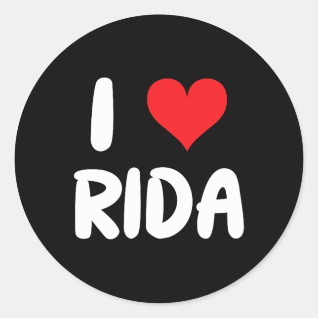 Pegatina Redonda Amo Rida - Corazón (Anverso)