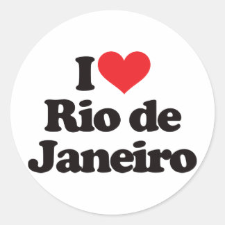 Pegatina Redonda Amo Río de Janeiro