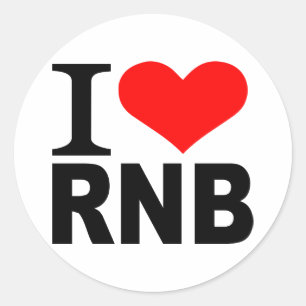 Pegatina Redonda Amo RnB