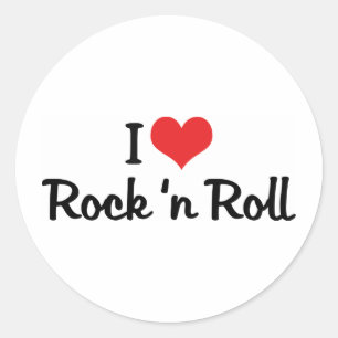 Pegatina Redonda Amo Rock 'n Roll