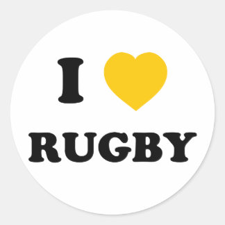 Pegatina Redonda Amo Rugby