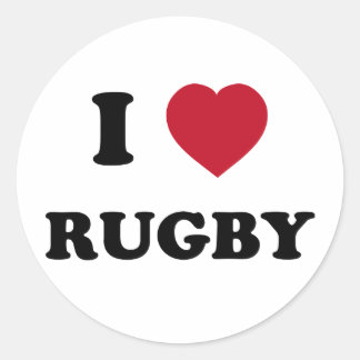 Pegatina Redonda Amo Rugby