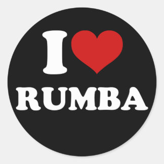 Pegatina Redonda Amo Rumba