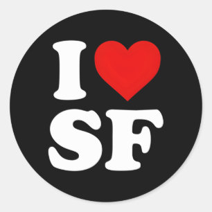 Pegatina Redonda Amo San Francisco He