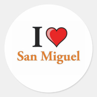 Pegatina Redonda Amo San Miguel