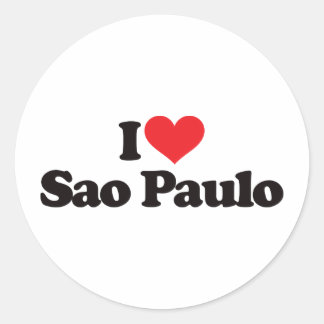 Pegatina Redonda Amo Sao Paulo