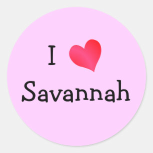 Pegatina Redonda Amo Savannah
