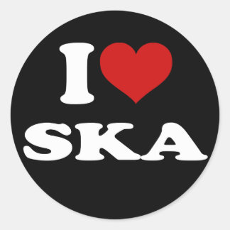 Pegatina Redonda Amo Ska