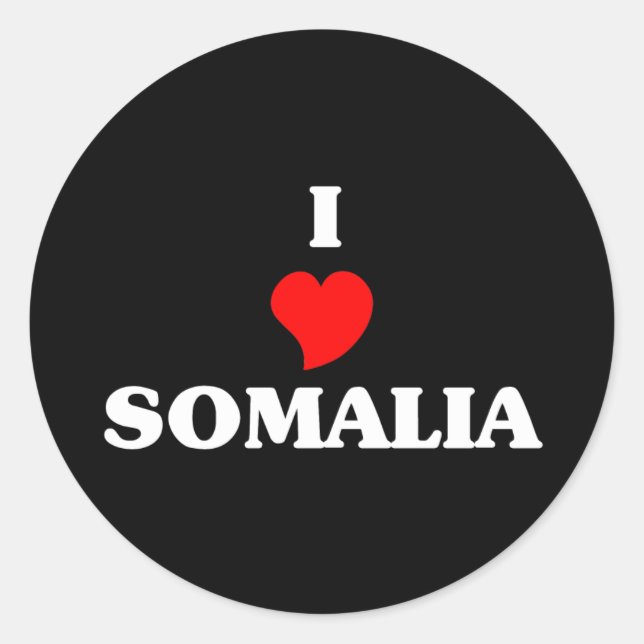 Pegatina Redonda Amo Somalia (Anverso)