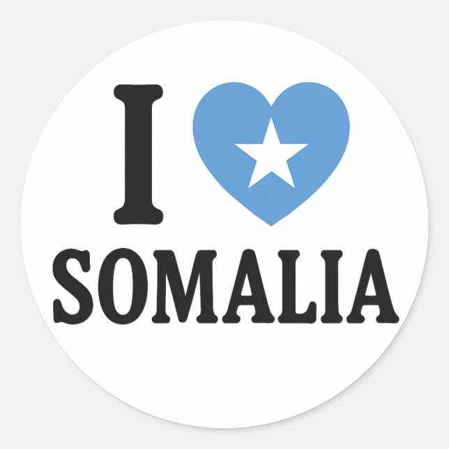 Pegatina Redonda Amo Somalia (Anverso)