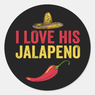 Pegatina Redonda Amo su Jalapeno Cinco De Mayo