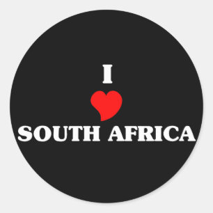 Pegatina Redonda Amo Sudáfrica