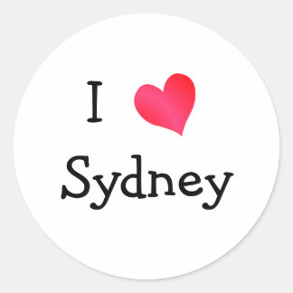 Pegatina Redonda Amo Sydney