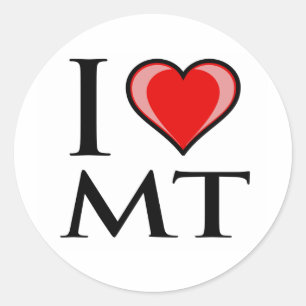 Pegatina Redonda Amo TA - Montana