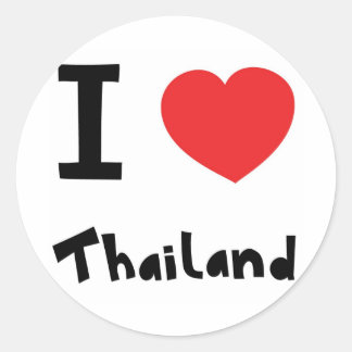 Pegatina Redonda Amo Tailandia