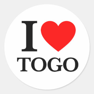 Pegatina Redonda Amo Togo