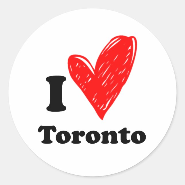 Pegatina Redonda Amo Toronto (Anverso)