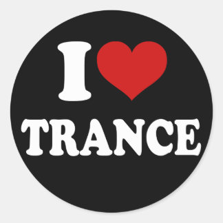 Pegatina Redonda Amo Trance