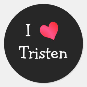 Pegatina Redonda Amo Tristan