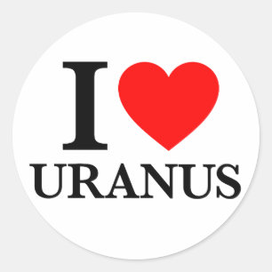 Pegatina Redonda Amo Urano