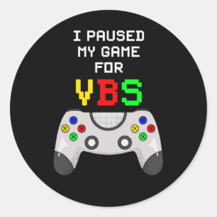 Pegatina Redonda Amo Vbs Videojuego Escuela Bíblica de Vacaciones J